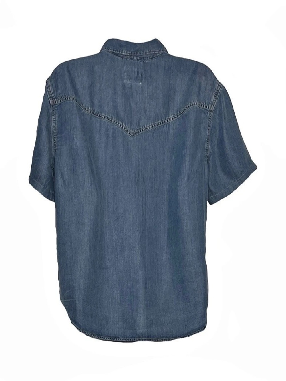 Levi's Classic Standard Western Denim Shirt Women's XL Blue - Picture 2 of 5